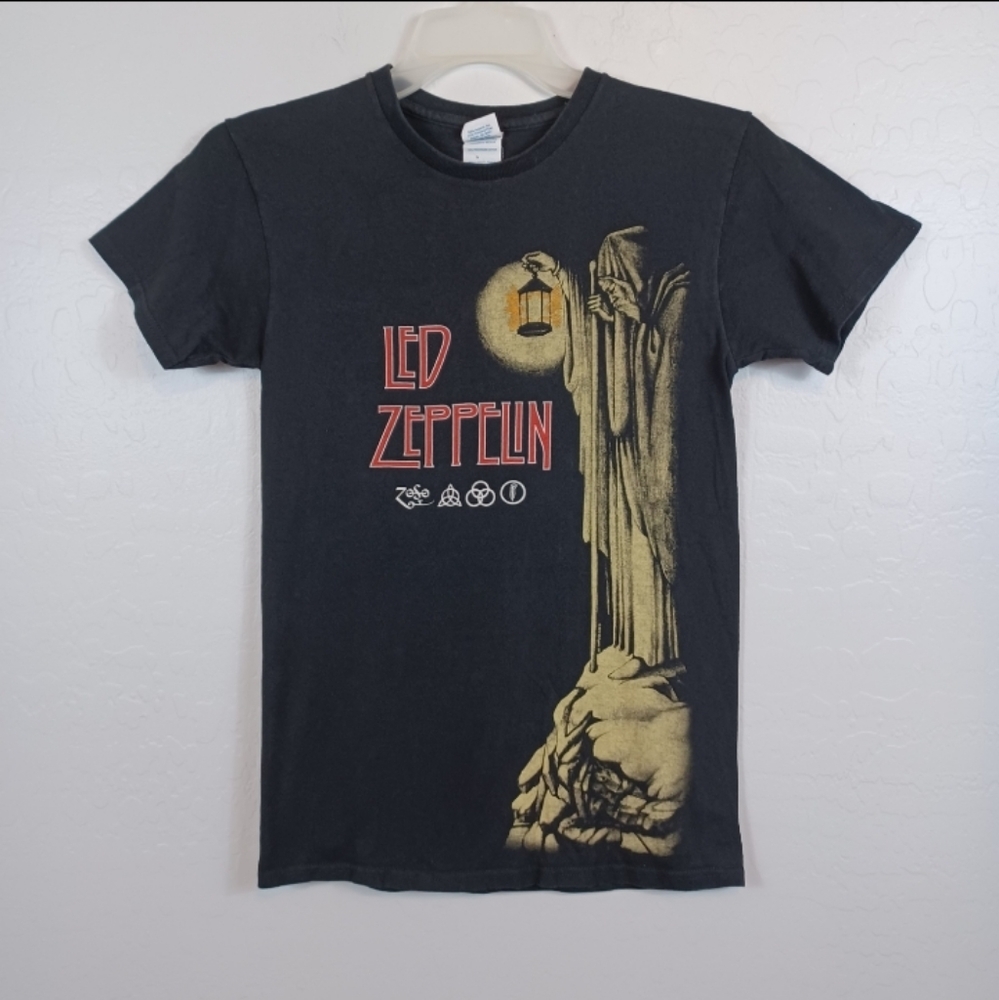 Led Zeppelin Stair Way To Heaven Vintag Black T-Shirt men's  S